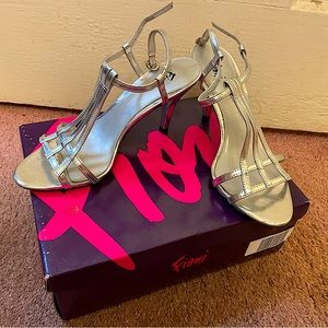 Target - Fioni: Silver Strappy Kitten Heels